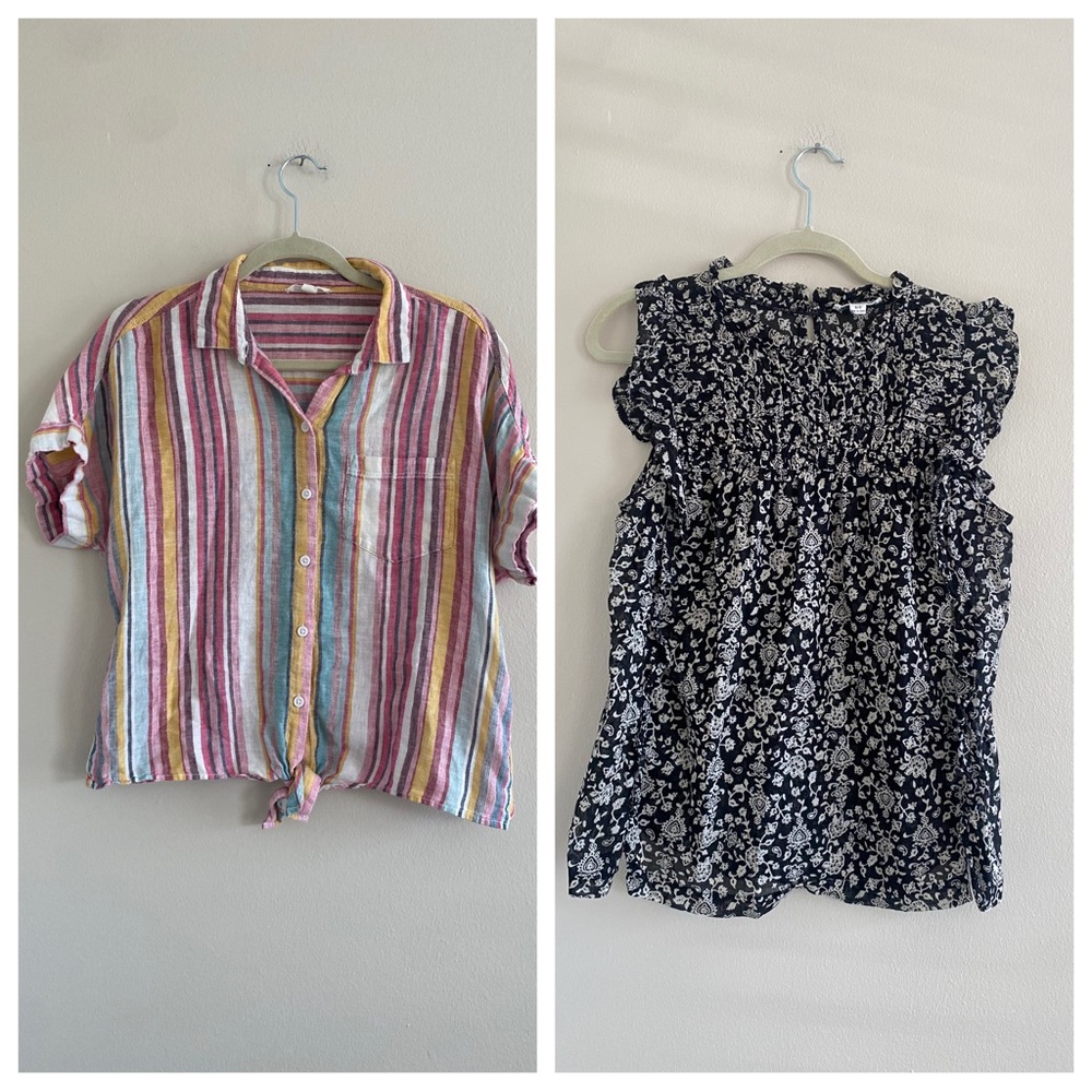 BUNDLE beachlunchlounge Printed Short Sleeve Tops Size Small